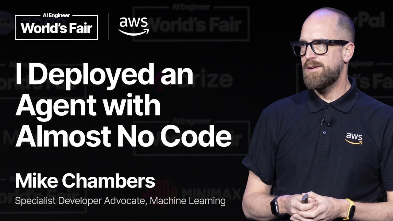 Harness Engineering: Building the Production Cage for Powerful Domain Agents by Mike Chambers · AWS — YouTube thumbnail